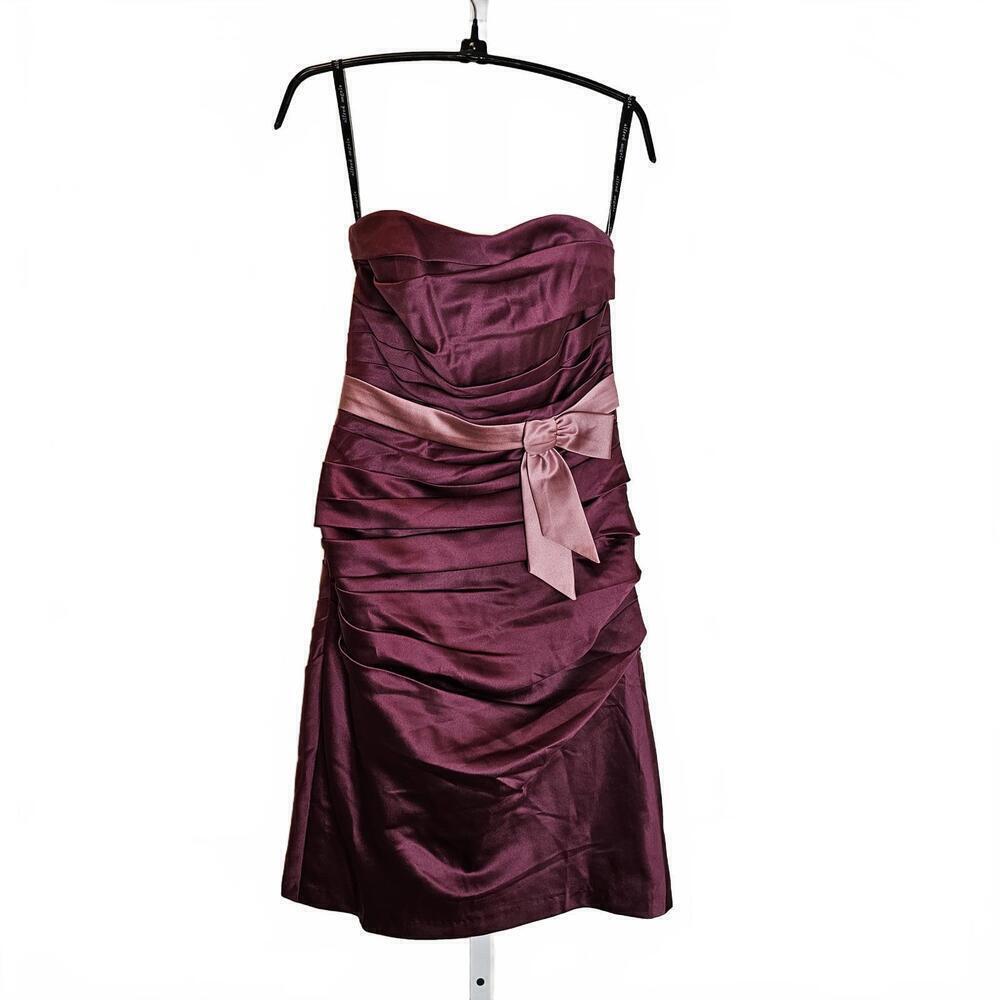 Alfred Angelo 0 Strapless Ruffled Cocktail Dress